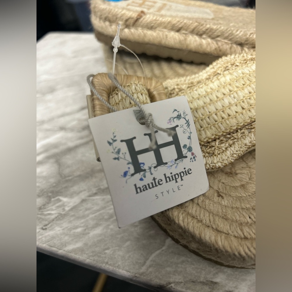NWT Anthropologie Haute Hippie Woven Buckle Slides - Picture 7 of 8